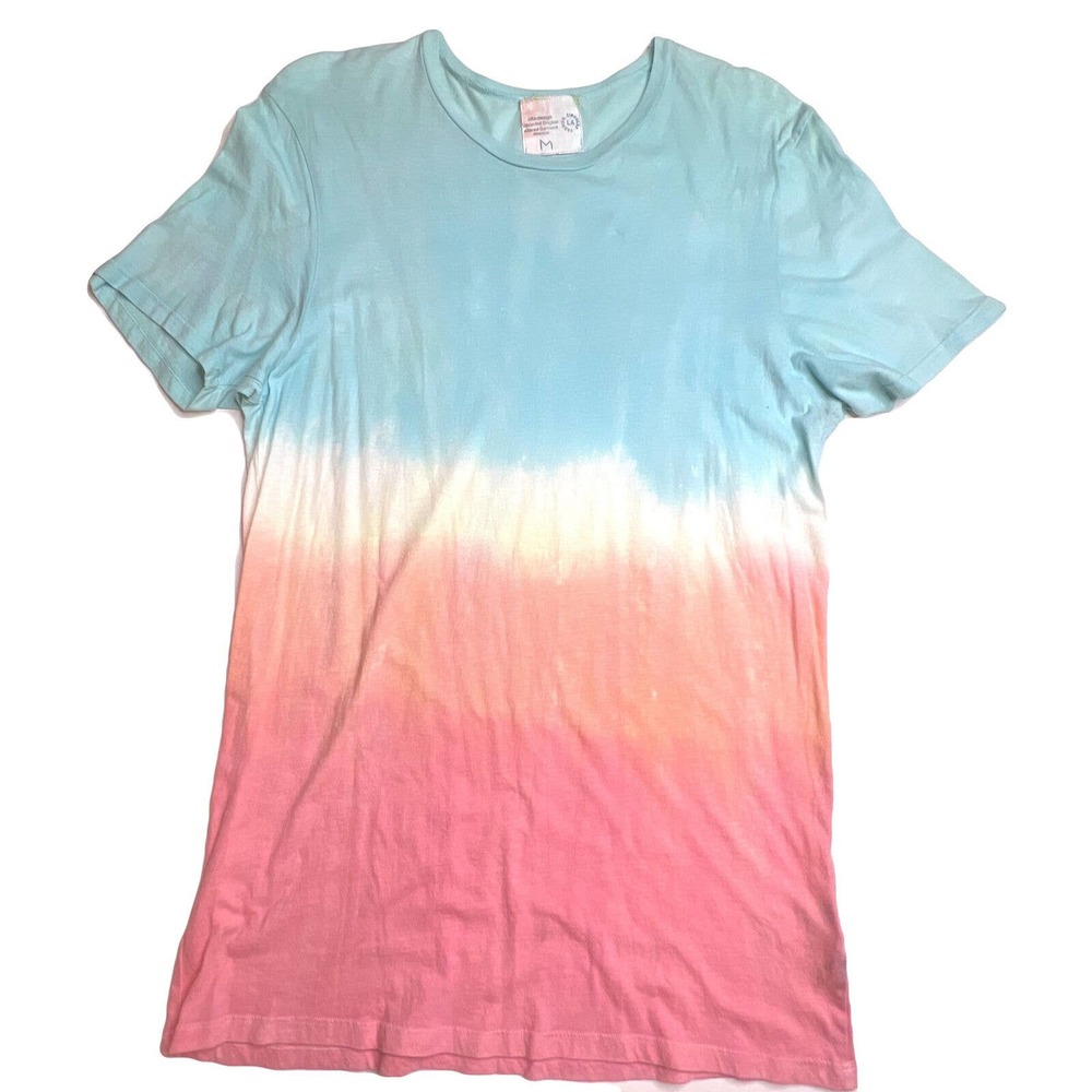 Ombre short sleeve crew neck t shirt